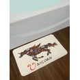 thumbnail image 2 of Unicorn Bath Mat, Silhouette with Ethnic Oriental and Ornate Floral Effects Boho Themed Art Print, Non-Slip Plush Mat Bathroom Kitchen Laundry Room Decor, 29.5 X 17.5 Inches, Multicolor, Ambesonne, 2 of 2