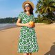 thumbnail image 4 of Disketp Leopard print St. Patrick's Day para Vestido de Manga Corta para Mujeres, Vestidos de Verano para Mujeres, Casual y Holgado para la Playa, 4 of 6