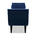 thumbnail image 4 of Pemberly Row Modern Tufted Flared Arm Entryway Bench Navy Blue, 4 of 10