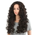thumbnail image 4 of OneDor Long Hair Curly Wavy Full Head Halloween Wigs Cosplay Costume Party Hairpiece (6#-Chestnut Brown), 4 of 7