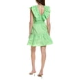 thumbnail image 2 of Adrianna Papell womens  Ruffle Collar Flounce Mini Dress, 12, Green, 2 of 3