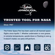 Fisher Space Pen Bullet Pen, Ballpoint, Brass, Matte Black, Black Ink, Gift Box