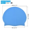 thumbnail image 2 of Uxcell Silicone Swim Cap, Waterproof Swimming Hat Non-Slip Adult Swim Caps for Women and Men, Black & Lake Blue 2 Pcs, 2 of 6