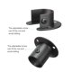 thumbnail image 4 of Uxcell 1'' Dia Stainless Steel Closet Pole Sockets Closet End Supports Flange Rod Set, Black 4 Pack, 4 of 7