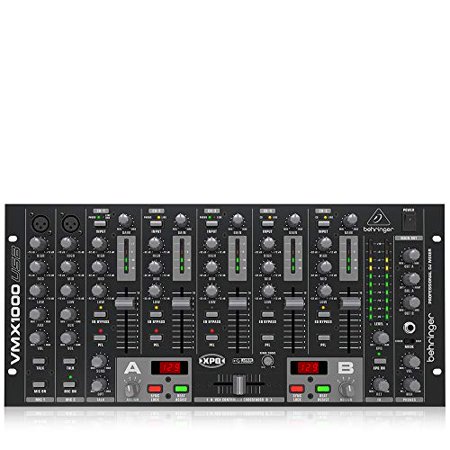 Behringer Pro Mixer VMX1000USB Professional 7-Channel Rack-Mount DJ Mixer with USB/Audio Interface