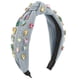 thumbnail image 1 of Diademas para mujer,Diademas para mujer,Diademas para mujer Diademas,Diadema ancha anudada,Diadema superior adornada con joyas,Diadema elegante para el cabello para mujer, 1 of 6