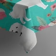 thumbnail image 5 of Great Pyrenees Dog and Pioneer Flower Square Tablecloth,Waterproof Square Table Cover,Wipeable Spillproof Washable Table Cover for Home Kitchen Party Decor 42"X42"(107x107cm), 5 of 6