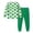 F, variant on Auroural girls clothes sets 14-16 St. Patrick's Day Printed Long Sleeved Shirt And Pants Set For Boys And Girls