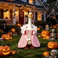 thumbnail image 6 of PiGOGI Christmas Goose Costume Cloak Set Witch Hat Cape Outfit Glitter Fabric for Garden Lawn Goose Statue Holiday Yard Decorative (Goose Not Included), 6 of 7