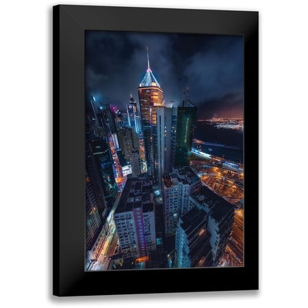 De La, Javier 11x14 Black Modern Framed Museum Art Print Titled - Flying Hong Kong