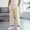 Beige, variant on Men's Straight Leg Capris Cotton Feel Elastic Waist Large Cargo Pocket Cropped Pants Hemp Blend Drawstring Relaxed Fit for Outdoor Daily Leisure Mens Fashion
