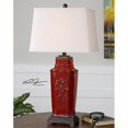 thumbnail image 1 of Uttermost Centralia Lampe en Céramique Gaufrée en Rouge Profond, 1 of 2