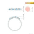 thumbnail image 4 of ANGARA Natural Half Eternity Seven Stone Aquamarine and Diamond Wedding Ring in 14K White Gold for Women (Size-2.5mm) | March Birthstone, Anniversary, Jewelry Gift for Women | Natural Aquamarine Ring, 4 of 9