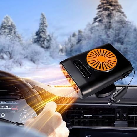 FENGXIH Car Heater Fan 12V 200W 2-in-1 Windshield Heating and Cooling Defroster, 1 Pack, 5.31in x 4.13in x 2.99in