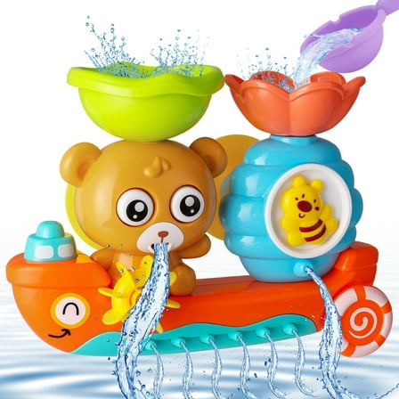 sixwipe  Baby Bath Toys for Kids Ages 1-3, Toddler Bath Toy, Bear Bathtub Toys for Babies 12 Months Boys Girls Infant,  Water Tub Toys 1 2 3 Year Olds Preschool Learning Gift