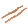 thumbnail image 2 of 2pcs Wooden Scraping Stick Lymphatic Drainage Muscle Relaxation Gua Sha Massage Tool for Neck Shoulder, 2 of 14