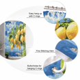 thumbnail image 5 of 54x78 Inch Shower Curtain Decorative Yellow Lemon Bathtub Bath Curtains Fabric Waterproof Bathroom Decor Summer Blue Sky Coastal Scenery Small Stall Shower Curtain Set with 12 Hooks, 5 of 6
