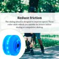 thumbnail image 3 of Yuarrent Light Up Quad Roller Good Grip LED Ruedas de patín redondas impermeables Reducción de la fricción Rueda de doble Chica de alta patinar Azul, 3 of 6