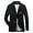 Black, variant on Men's Slim Fit Textured Casual Suit Jacket Lightweight Spring With Pockets Stylish Wedding Business Attire