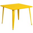 thumbnail image 1 of Bowery Hill 35.5" Square Metal Dining Table in Yellow, 1 of 1