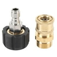 thumbnail image 1 of Adaptateur pour Laveuse à Pression, Raccords à Raccord Rapide, Laiton, 3/8 Po, vers M22 Mâle Femelle, Ensemble d'Adaptateurs pour Laveuse à Pression, 1 of 7