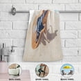 thumbnail image 5 of Starfish Guitar Player Hand Towels, Tropical Sand Beach Kitchen Towel Ultra Soft and Absorbent,Decorative Fingertip Face Towel for Bathroom Hotel, 2 PCS, 28.3"x 14.4", 5 of 5