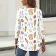 thumbnail image 4 of DORKASM Easter Ladies Shirt Eggs Crew Neck Spring T Shirts Funny 2026 Plus Size Tees Bunny Graphic 3/4 Sleeve Blouses White M, 4 of 4