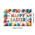 thumbnail image 6 of LUUFILx Easter Backdrop Happy Banner Background Easter Party Decorations Photography Props Spring Celebration Festive Decor Event Supplies, 6 of 8