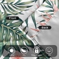 thumbnail image 3 of Summer Tropical Window Curtains Set with Valance 26 Inch Length 3pcs Green Watercolor Palm Leaves and Flowers Curtains Sets Short for Bathroom Kitchen and Bedroom Living Room Windows, 3 of 6