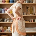 thumbnail image 4 of Unique Bargains Durable Floral Kitchen Apron with Pockets and Adjustable Tie Green, 4 of 6
