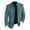 Cyan, variant on Faux Suede Blazer Jackets for Men Button Down Casual Vintage Jacket Multi-pocket Stand Collar Work Suit Coats Cyan L