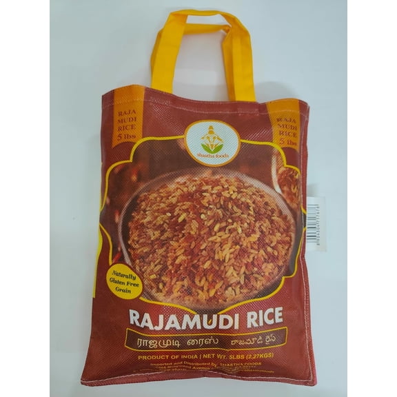 Shastha Foods Rajamudi Rice, Gluten Free, 5 lbs, pack of 1