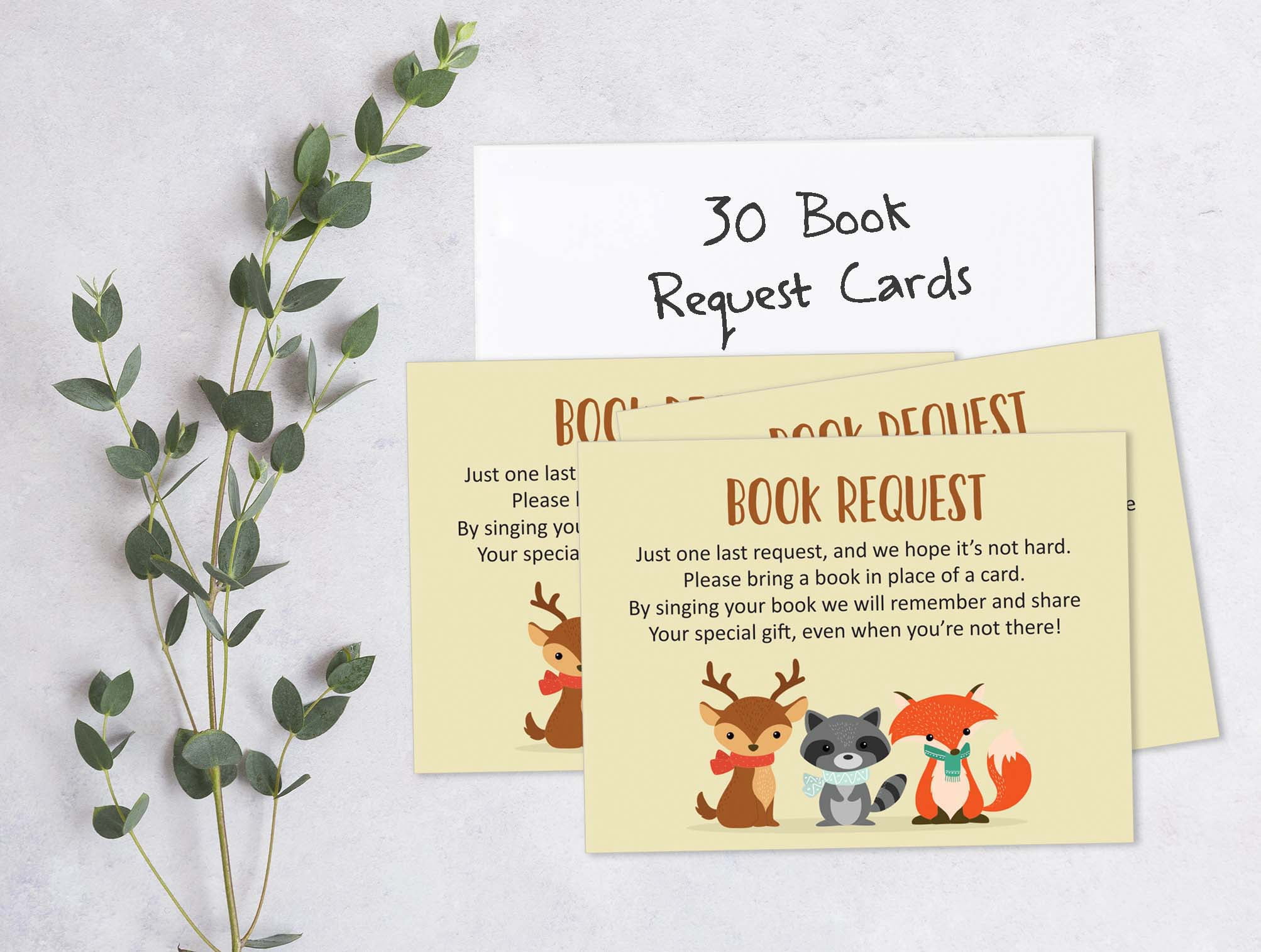 Inkdotpot 30Jungle Animals Gender Neutral Baby Shower Book Request Cards Bring A Book Instead Of A Card Baby Shower Invitations Inserts Games