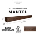 thumbnail image 2 of Luxe Surface 82 inch Floating Shelve in Dark Chocolate Color, 2 of 6