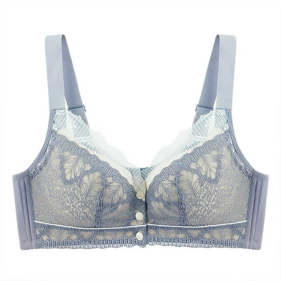 IROINNID On Sale Push Up Bra for Women Embroidered Glossy Comfortable Breathable Bra Underwear No Rims,Gray