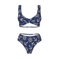 thumbnail image 4 of Daiia Anchors and Nautical Women's Bikini Set Two Piece Swimsuit High Waisted Bikini Adjustable Straps Bikini Perfect for Beach, Pool, and Summer Vacation-Large, 4 of 9