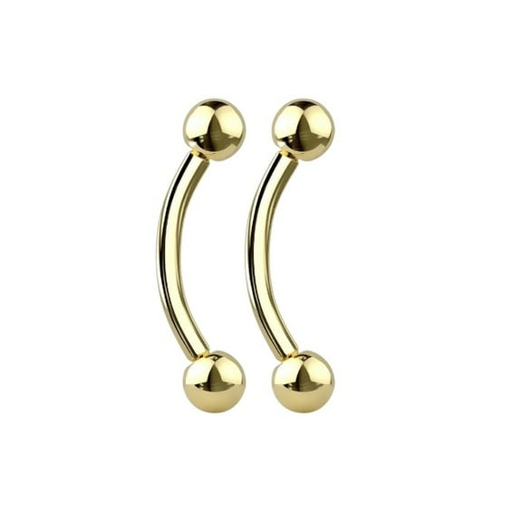 Luxe Modz 16G Curved Barbells Micro Size 3mm Ball Eyebrow Rook Tragus for Men Women - Sold as Pair