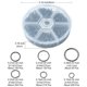 thumbnail image 4 of 1 Box Iron Jump Rings Set Mixed Sizes Open Jump Rings Round Ring Gunmetal 18~21 Gauge 4~10x0.7~1mm Inner Diameter: 2.6~8mm 10g/size 6 sizes about 1000pcs/box, 4 of 6