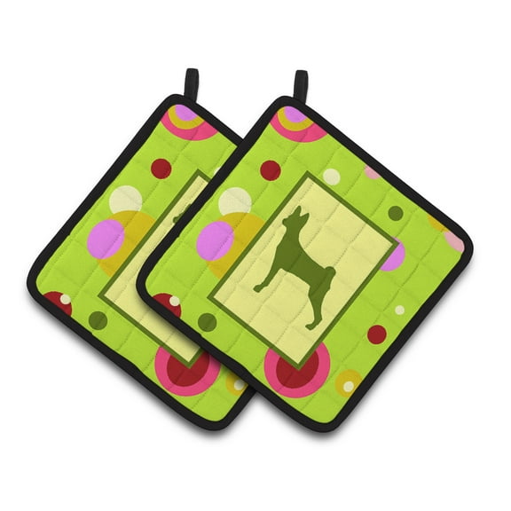 Carolines Treasures CK1010PTHD Basenji Pair of Pot Holders , 7.5HX7.5W, multicolor