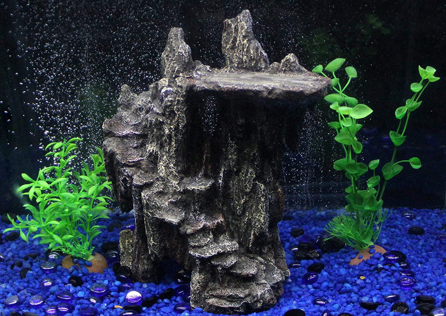 Penn-Plax Reptology Shale Scape Cavernous Cliff – Great for Reptiles, Amphibians, and Fish