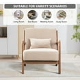 thumbnail image 3 of Bonzy Home Mid Century Modern Accent Chair, Beige, 3 of 7