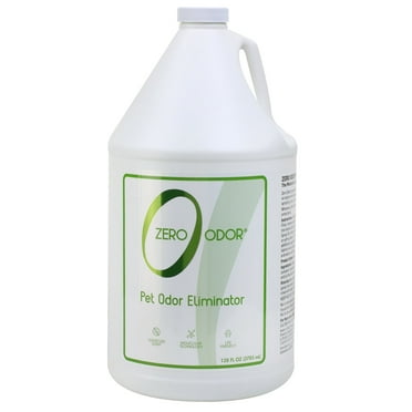 Zero Odor Pet Odor Eliminator Deodorizer for Dog Cat Urine Carpet Smell Remover 128 oz Refill