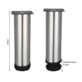 thumbnail image 2 of Patas de Muebles Unique Bargains, Acero Inoxidable 200mm-215mm Patas de Mesa Ajustables 2Pcs, 2 of 7