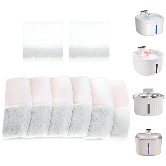 ACDANC 2026 New Cat Water Fountain Filter Replacement, 8 Pack Pet Fountain Filter Replacement with 8 Sponges, Cat Fountain Filter for Ultra Quiet Pet Fountain, Cat Water Dispenser