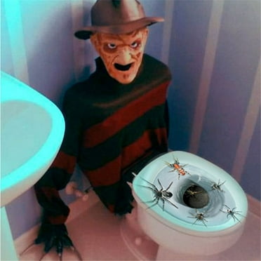HomeDM Halloween Removable Toilet Decals 3D Horrible Wall Stickers DIY Scary Home Decor Bathroom Dark Decoration Poster for Halloween Party