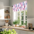 thumbnail image 3 of Abstract Plaid Spring Valances for Windows, 60 x 18in, Pink Blue Purple Colorful Tartan Rod Pocket Kitchen Valance Curtain Light Filtering Window Treatments for Living Room Bedroom, 1 Panel, 3 of 7