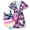 Tropical Palm Tree, variant on Girls Bikini Swimsuits Set for Girls 3 Piece Skirt Bathing Suits Swim Dress Hawaiian Beach Swimwear with Kimono Cover Up