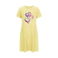 thumbnail image 5 of HomeGardon Women's Sleepwear Nightgowns for Women,Fashion Print Medium Length Dress Oversized Short Nightgown Fashion Chest Print Short Sleeve Nightdress,S-XXL, 5 of 5