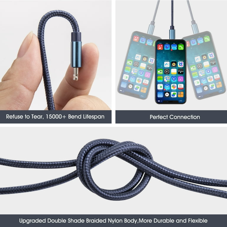 Apple MFI Certified Durable Braided Lightning Charging Cable for iPhon