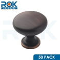 thumbnail image 4 of 50 Pack Amerock  Round Oil Rubbed Bronze Cabinet Hardware Knob 1-3/16 inch Diameter, 4 of 5